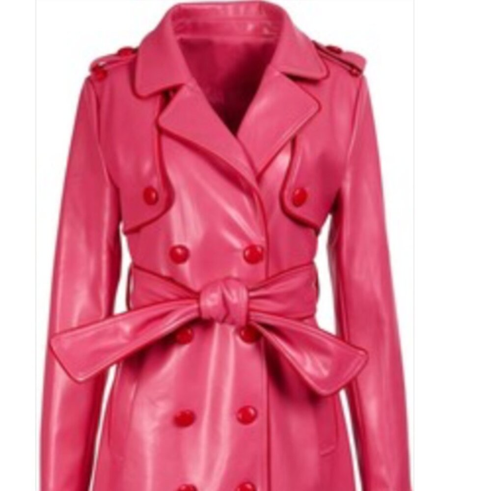 RARE Hilary Macmillan Barbie Hot Pink Trench Coat Size 1X